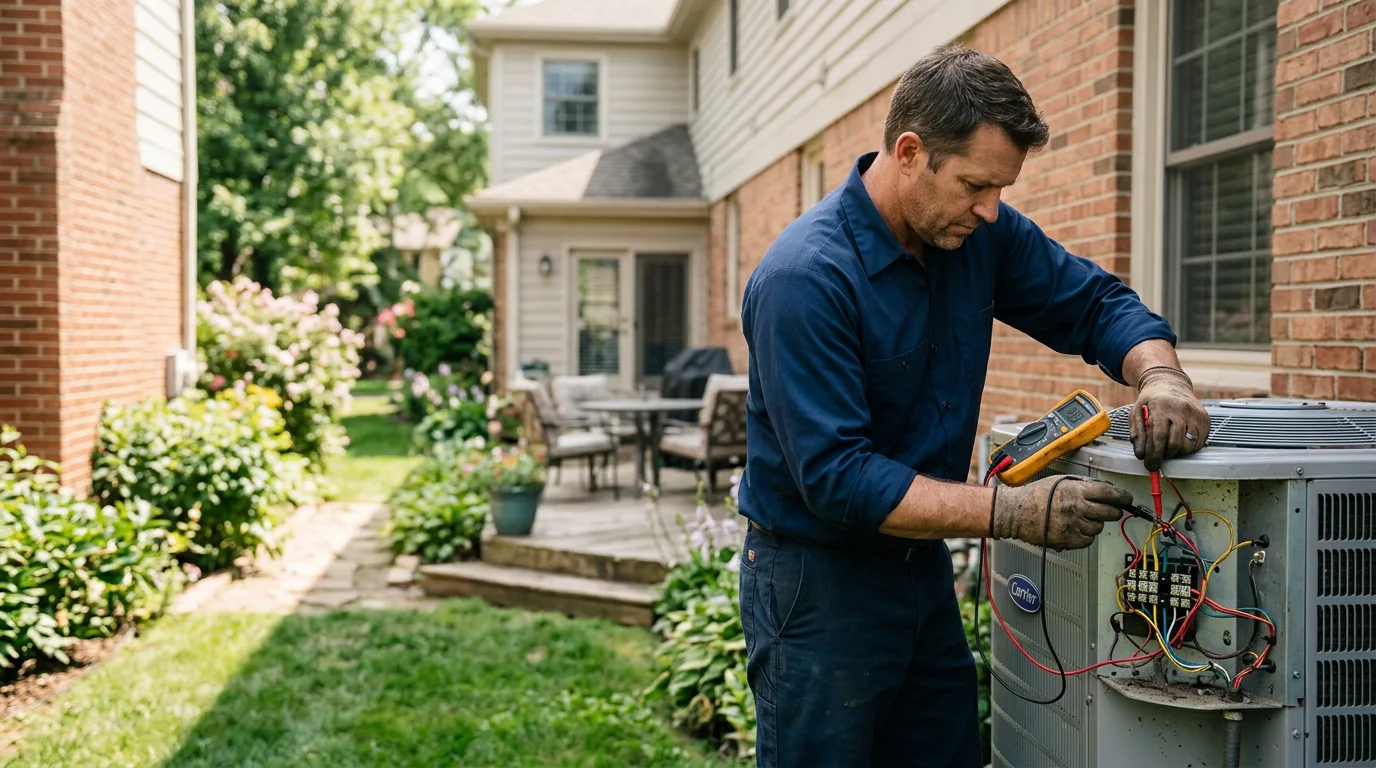 HVAC technician working near Rowlesburg, WV